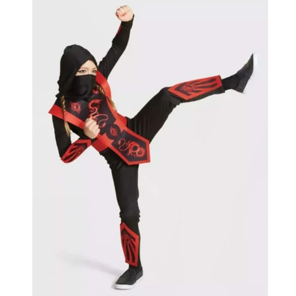 Kids' Red Ninja Jumpsuit